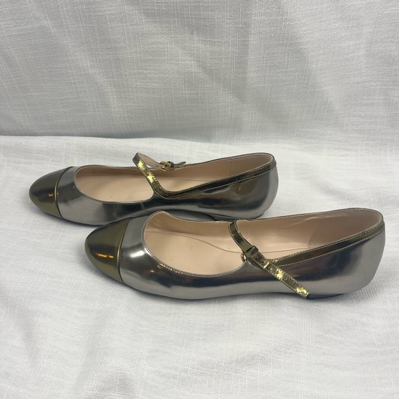 Cole Haan Metallic Mary Jane Flats - Picture 1 of 8